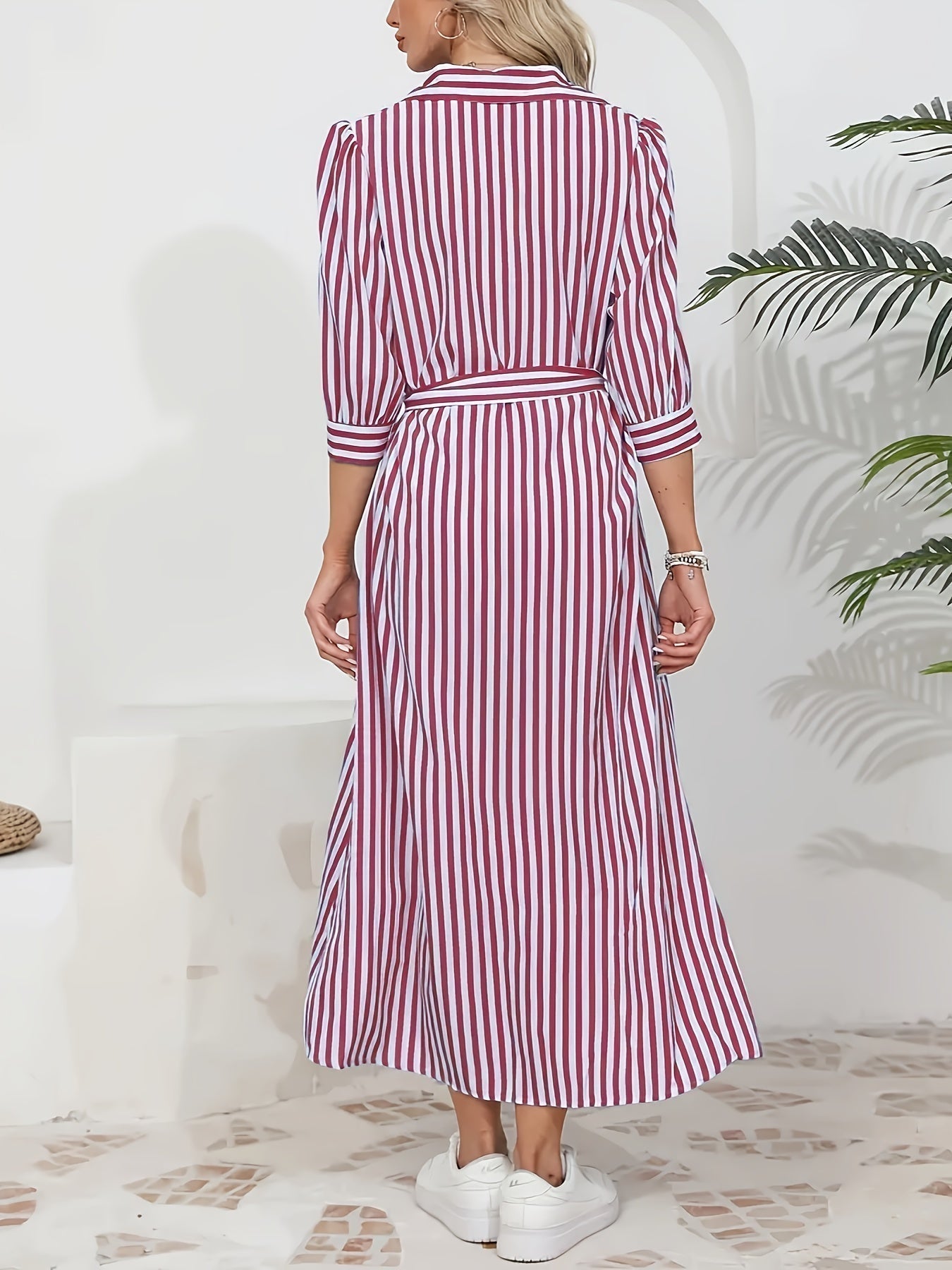 Leonie | Stilvolles Hemdkleid mit feinem Gürtel