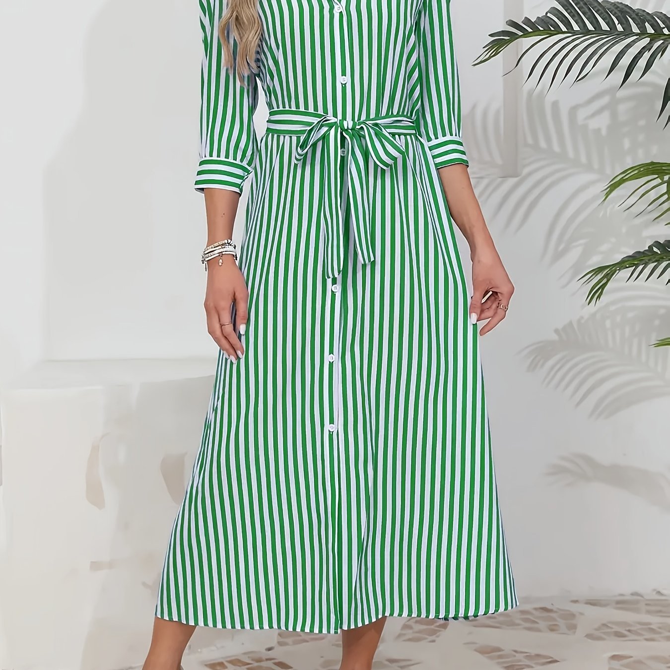 Leonie | Stilvolles Hemdkleid mit feinem Gürtel