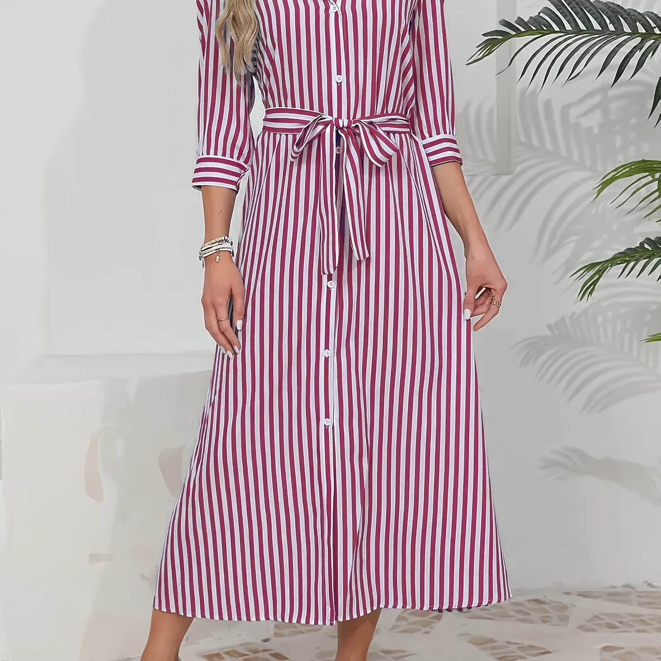 Leonie | Stilvolles Hemdkleid mit feinem Gürtel