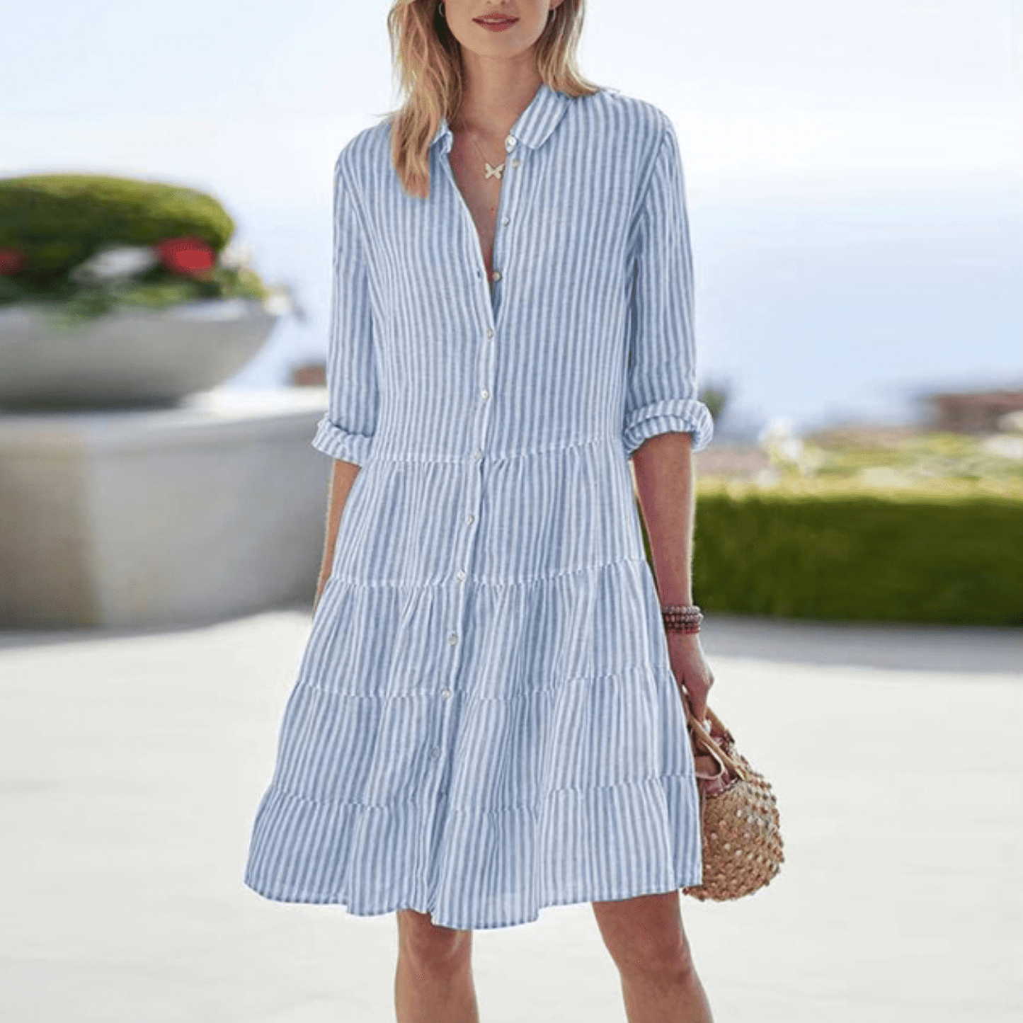 Karla | Leichtes Sommerkleid mit Streifen