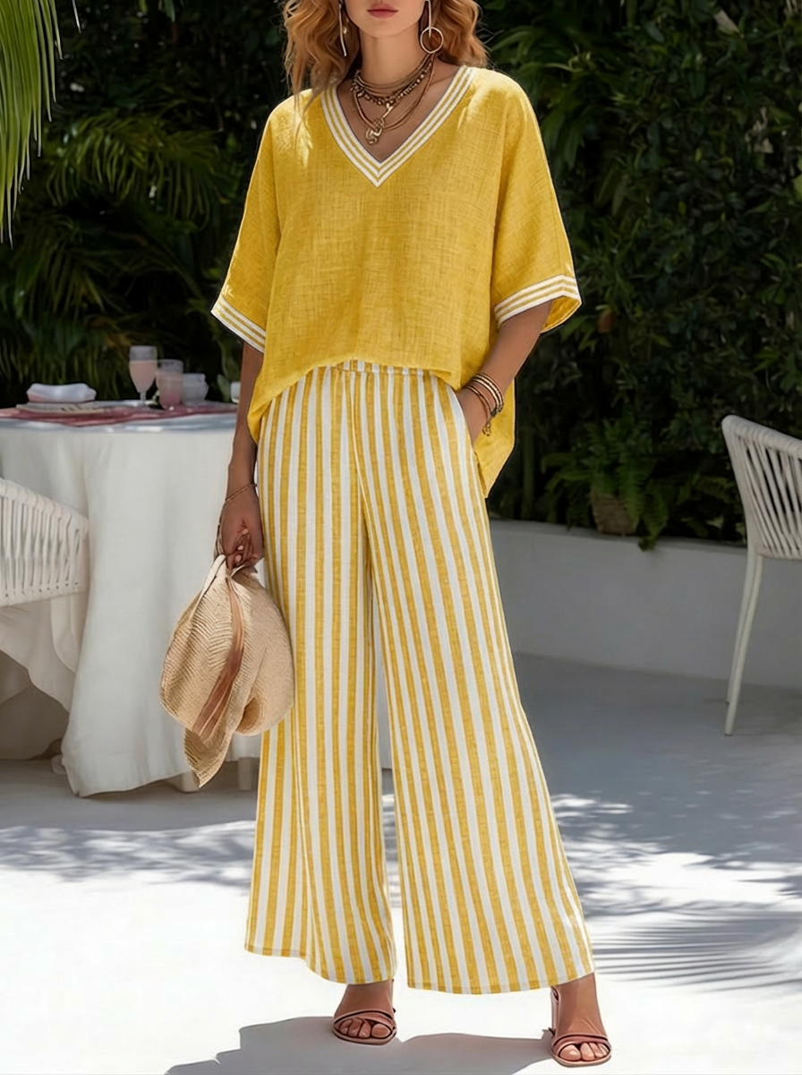 Zoe | Stilvolles Leinen Set Damen Trend