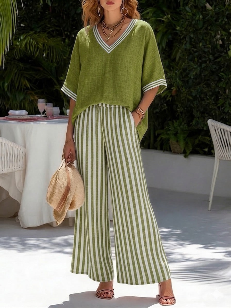 Zoe | Stilvolles Leinen Set Damen Trend