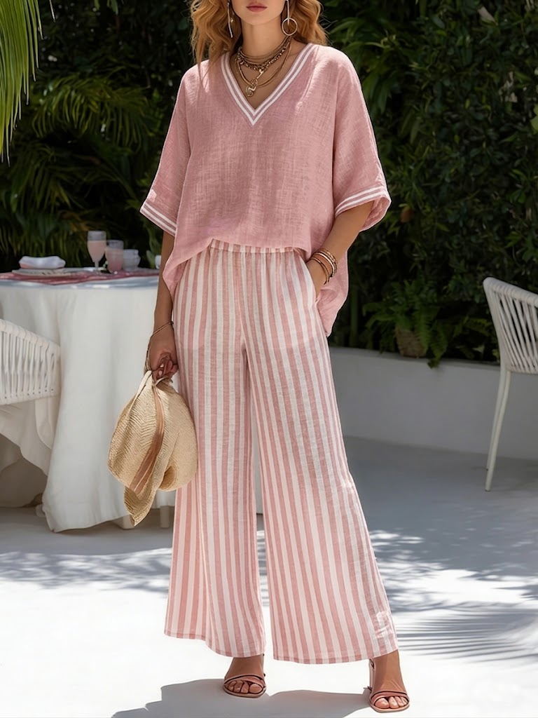 Zoe | Stilvolles Leinen Set Damen Trend