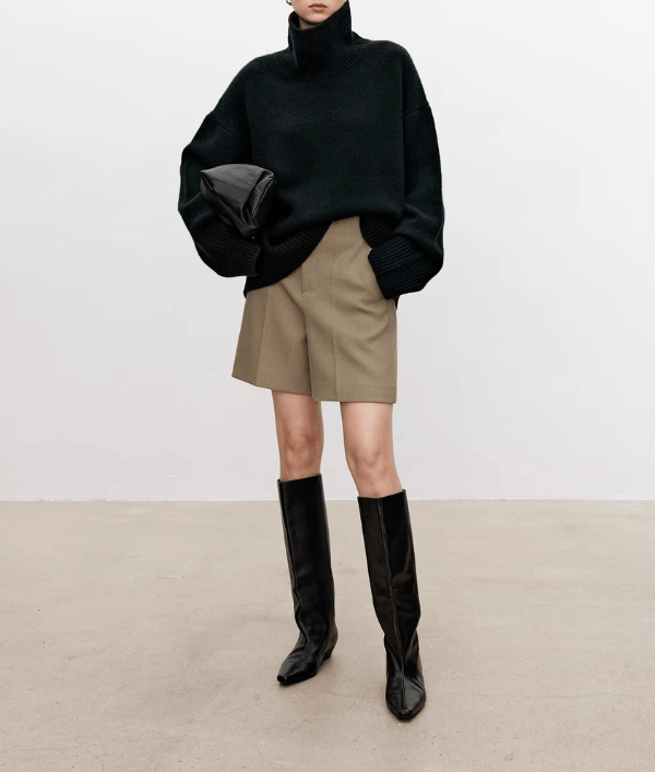 Paula | Eleganter Damenpullover Rollkragen hochwertig