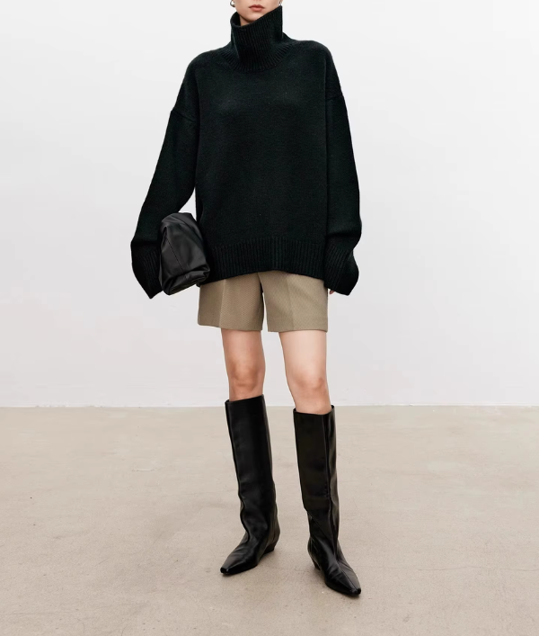 Hanna | Damen Pullover modisch elegant mit Rollkragen