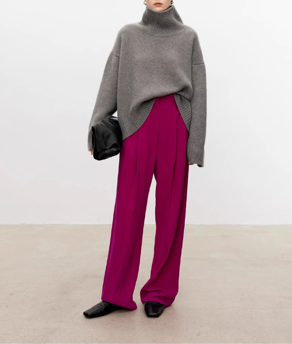 Hanna | Damen Pullover modisch elegant mit Rollkragen