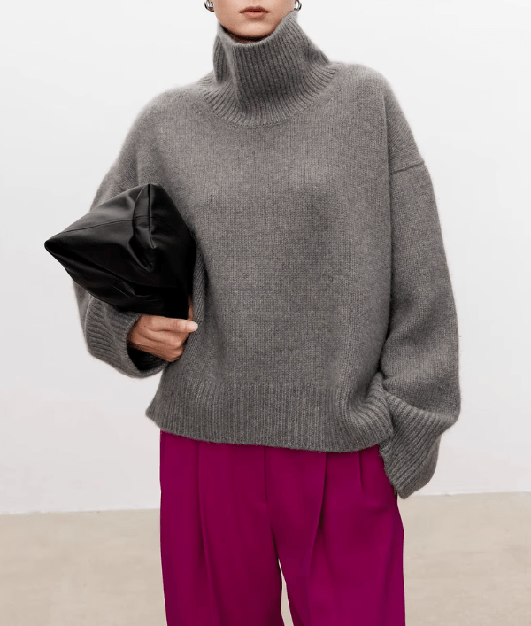 Paula | Eleganter Damenpullover Rollkragen hochwertig