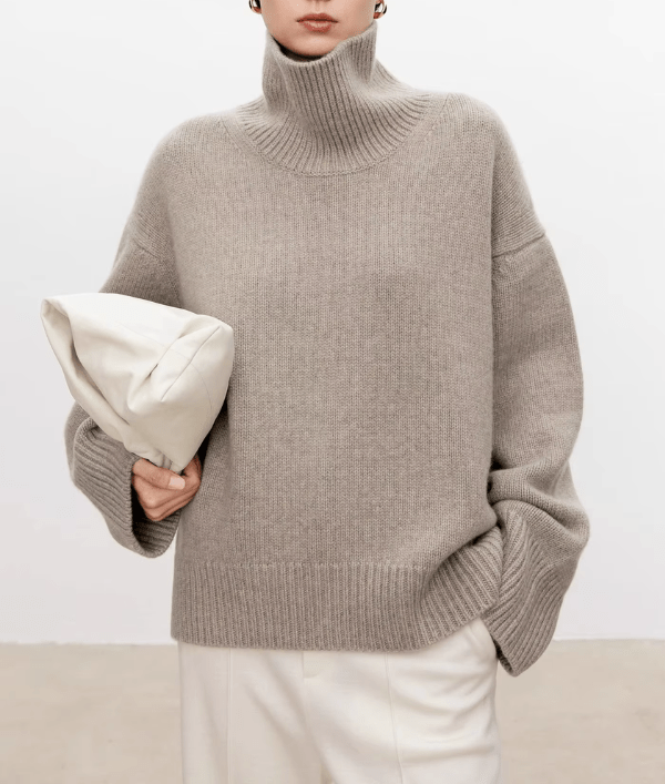 Paula | Eleganter Damenpullover Rollkragen hochwertig
