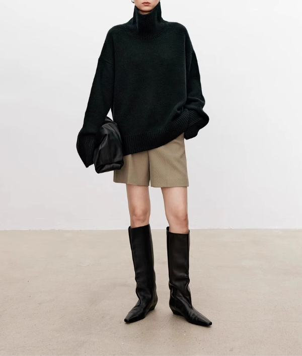 Hanna | Damen Pullover modisch elegant mit Rollkragen