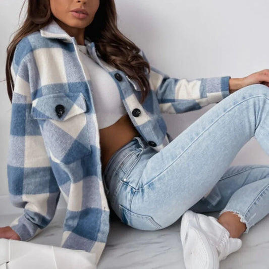 Clara | Stylische & bequeme Herbst-Karierte Jacke