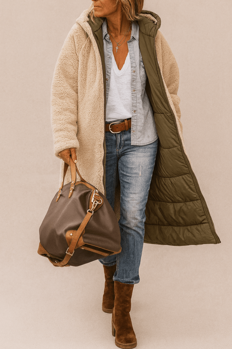 Mila | Damen Mantel weich luxuriös modern geschnitten