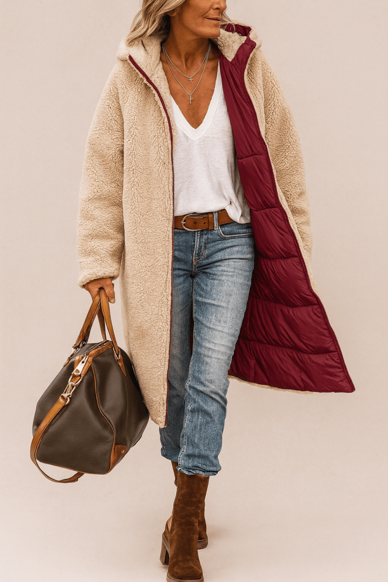 Mila | Damen Mantel weich luxuriös modern geschnitten