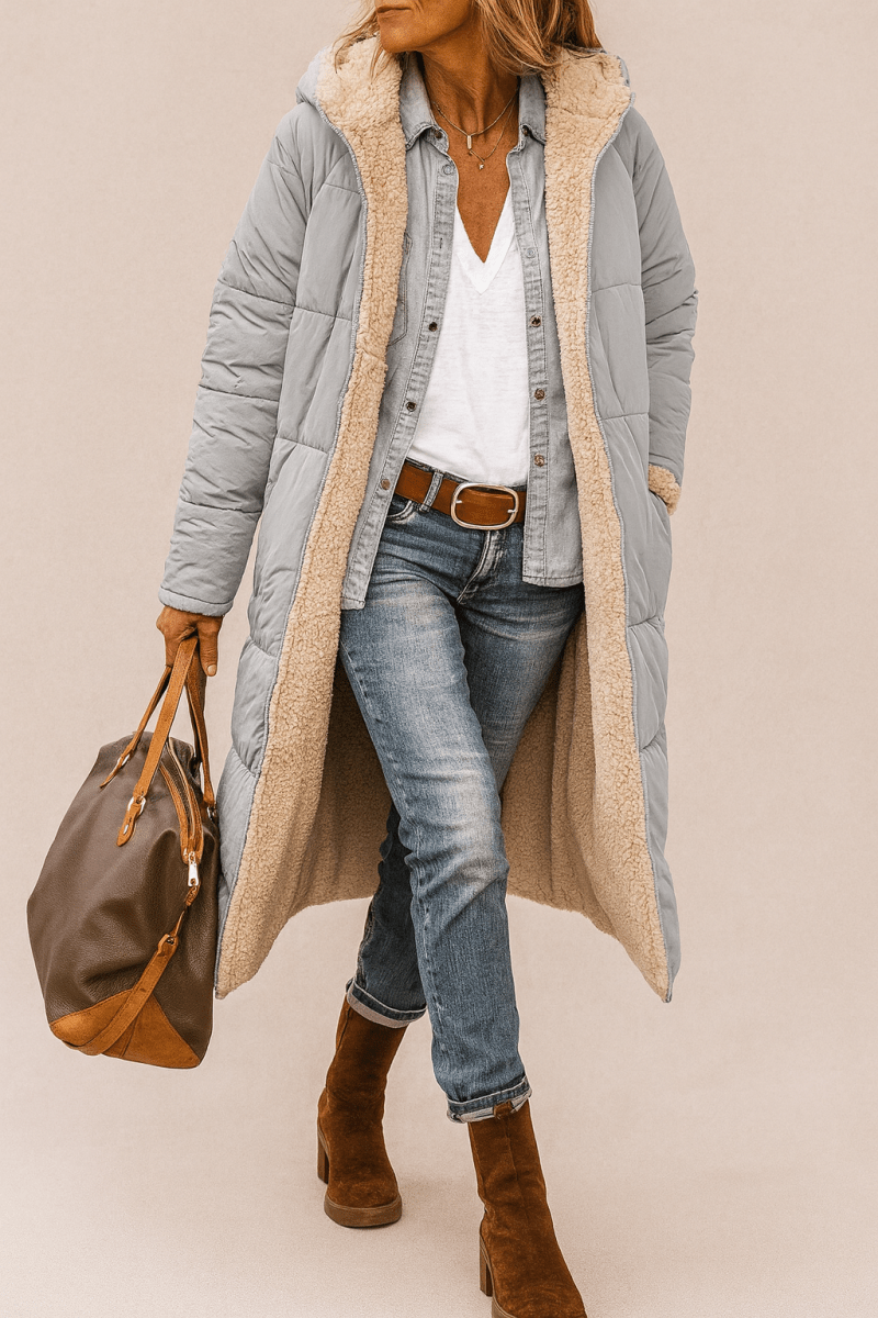 Mila | Damen Mantel weich luxuriös modern geschnitten