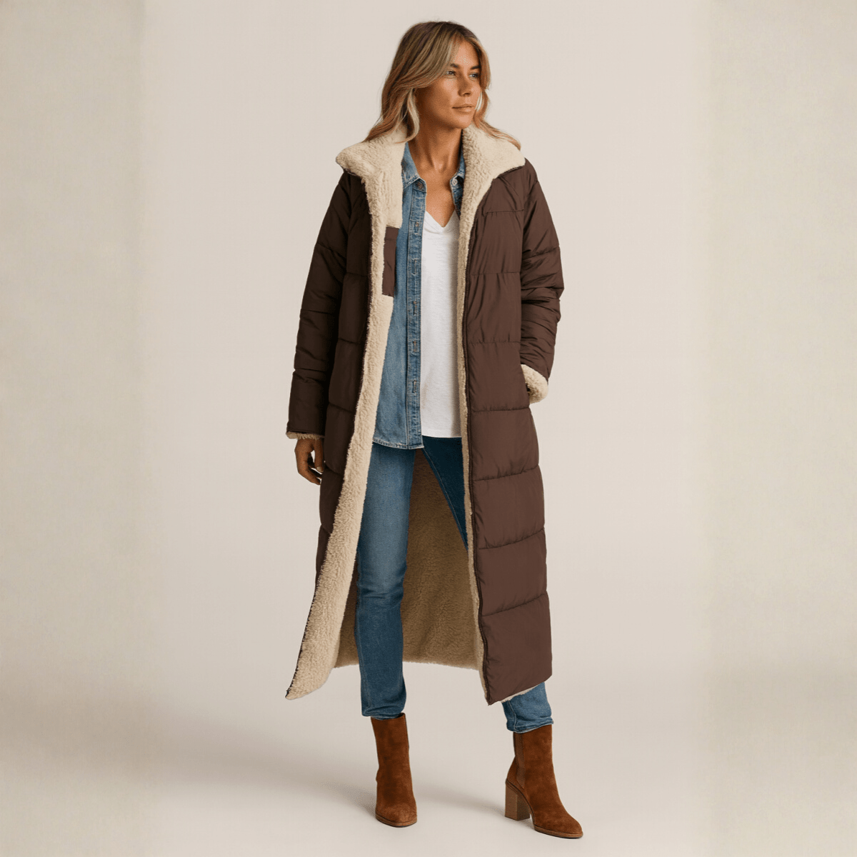 Mila | Damen Mantel weich luxuriös modern geschnitten