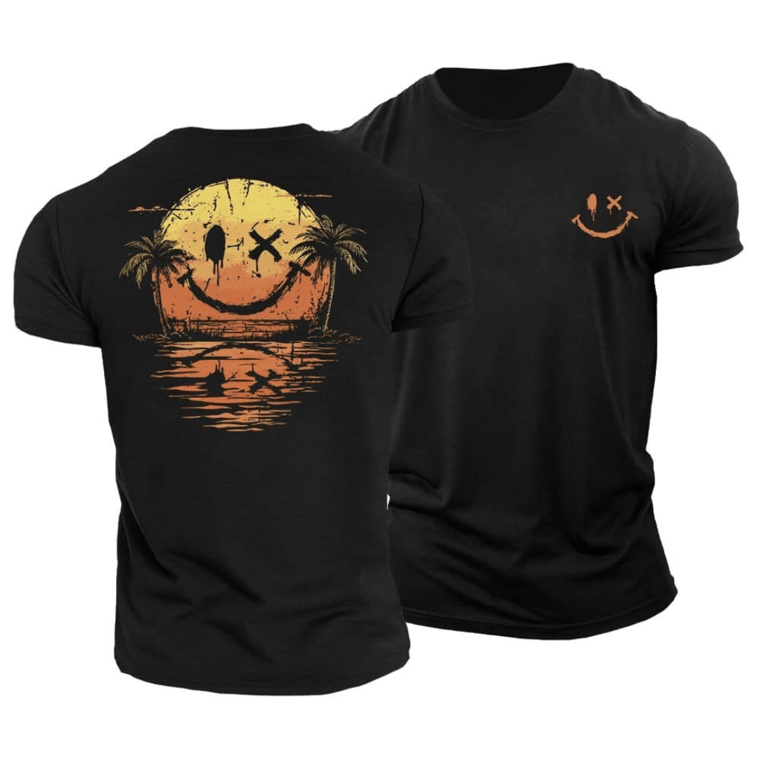 Leon | Sommerliches Herren T-Shirt Smiley Look