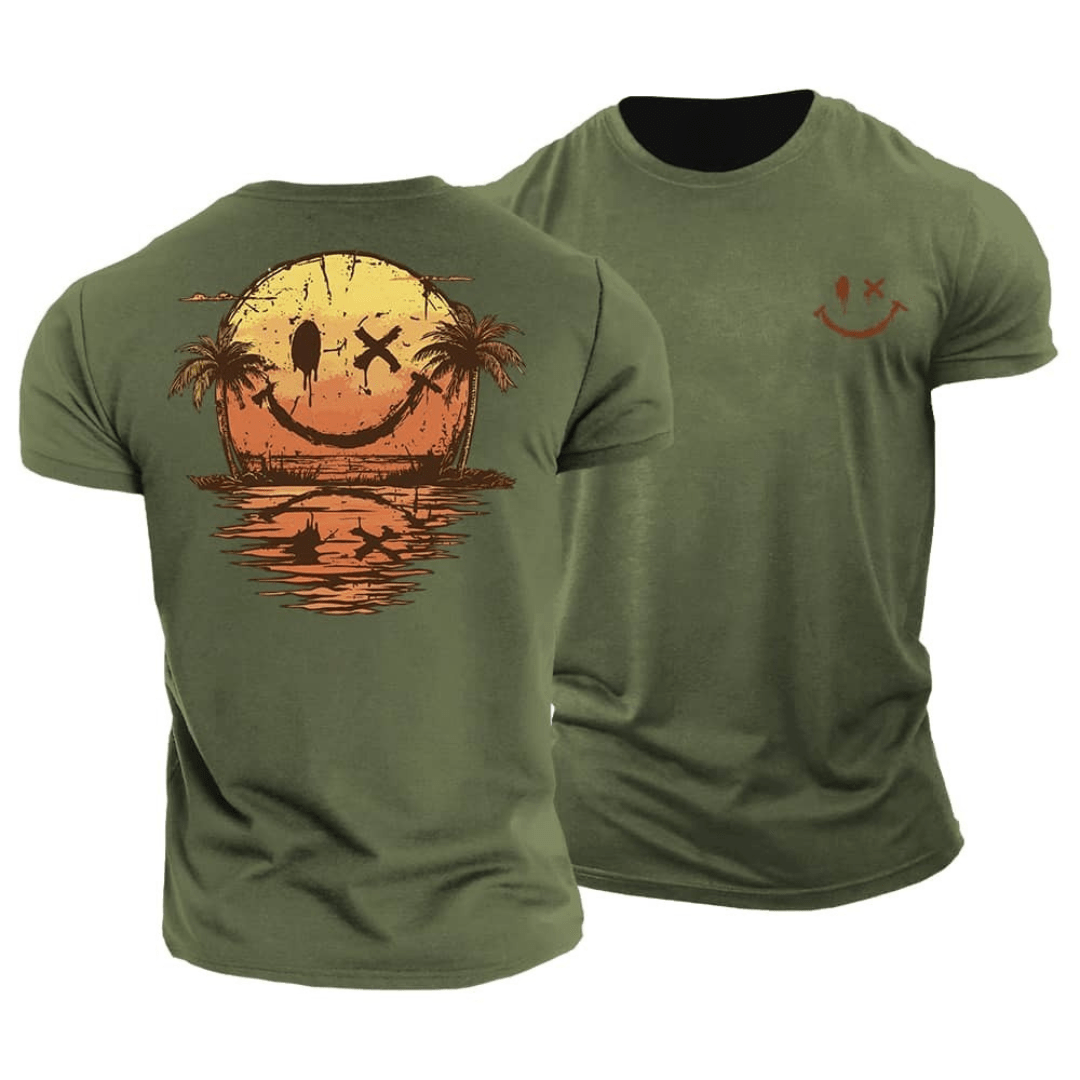 Leon | Sommerliches Herren T-Shirt Smiley Look