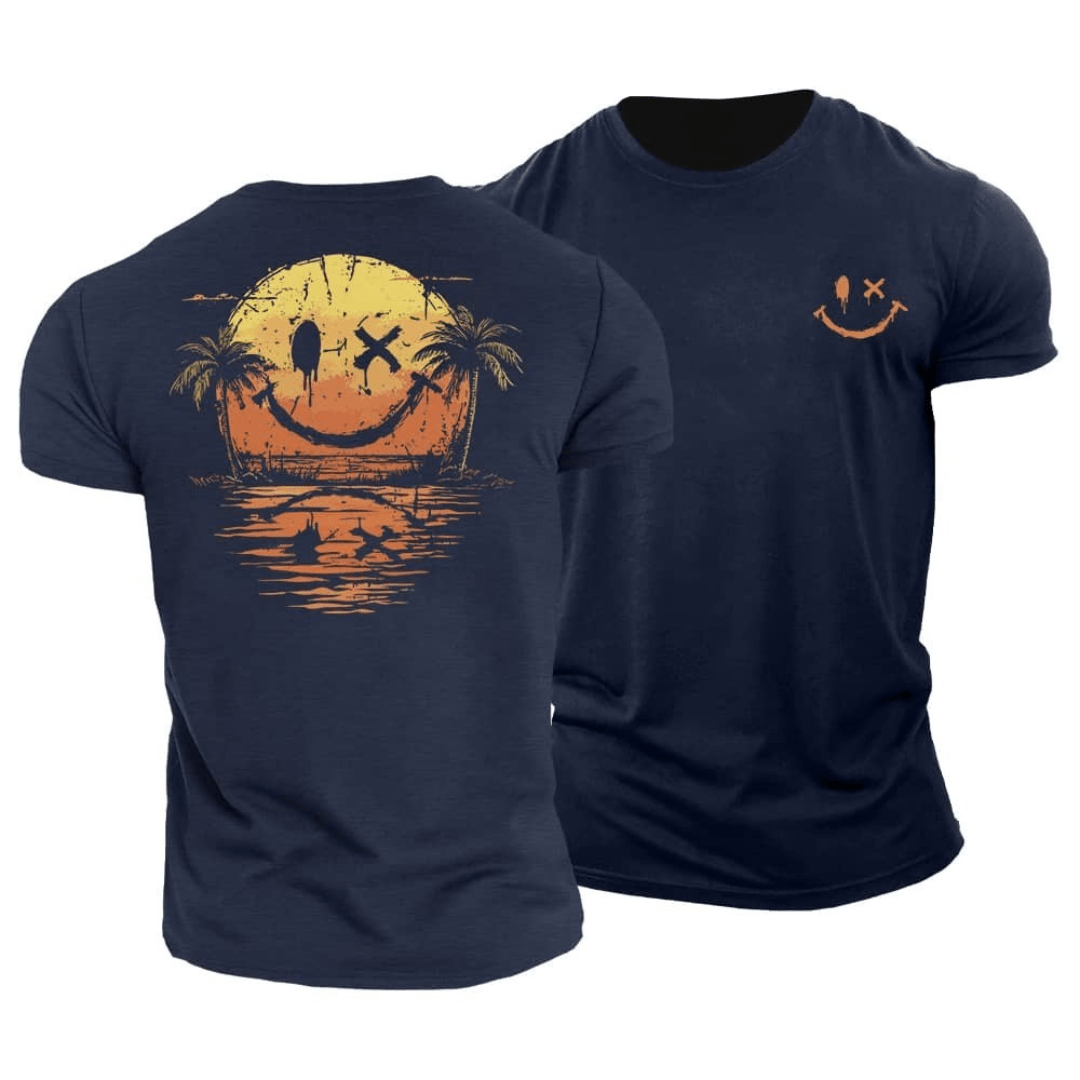 Leon | Sommerliches Herren T-Shirt Smiley Look