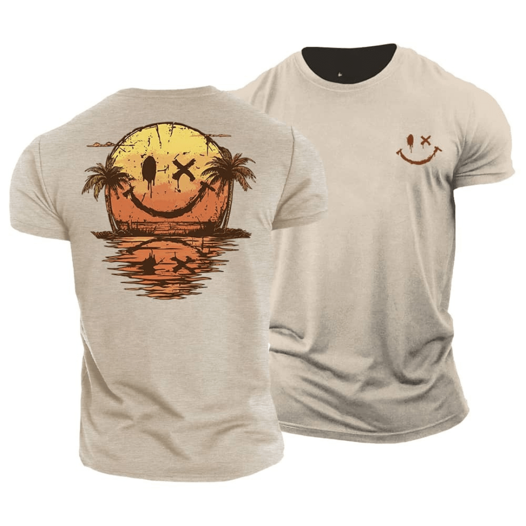 Leon | Sommerliches Herren T-Shirt Smiley Look