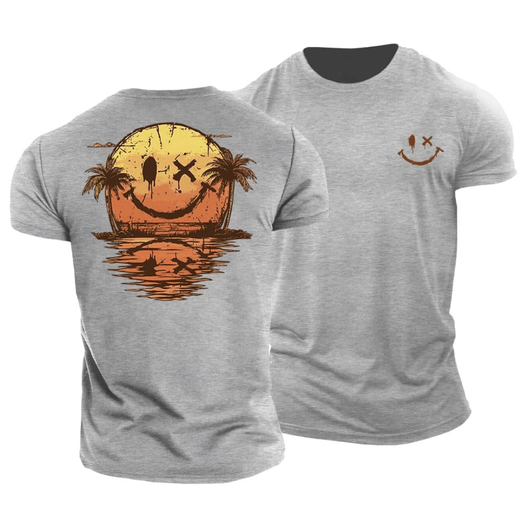 Leon | Sommerliches Herren T-Shirt Smiley Look
