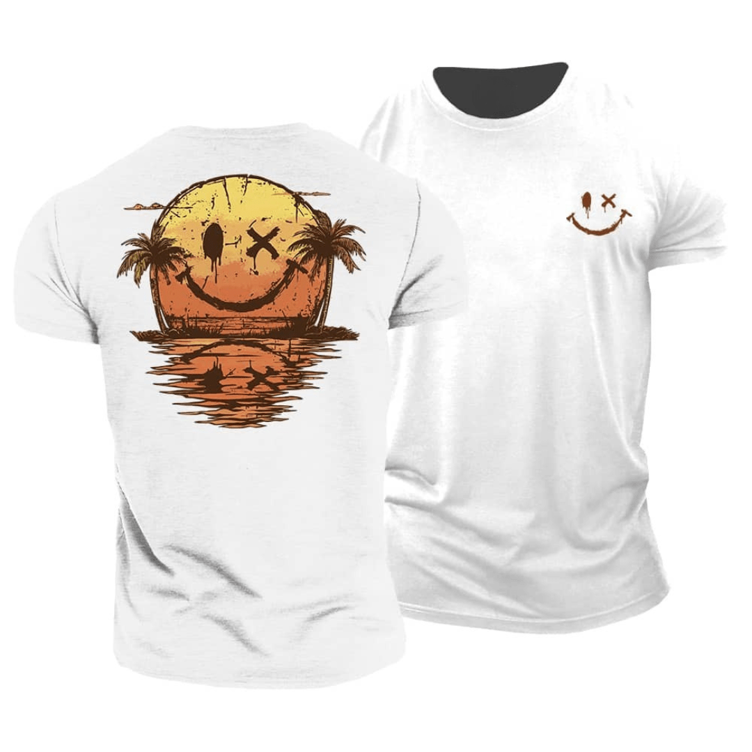 Leon | Sommerliches Herren T-Shirt Smiley Look