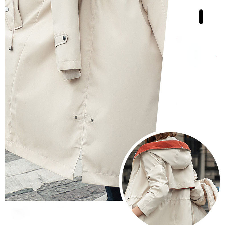 Nora | Trendige Damenjacke mit warmer Kapuze und Pelz