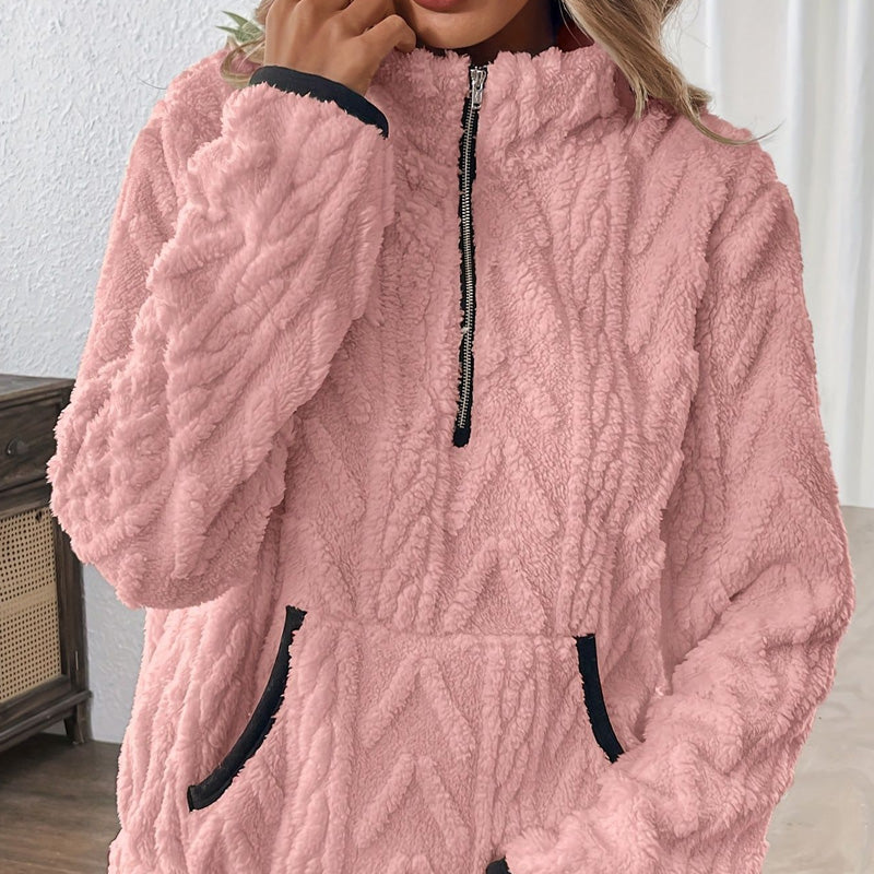 Laura | Warmer Half-Zip Pullover mit praktischer Tasche
