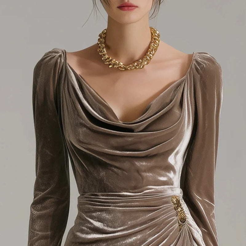 Elena | Samtkleid Damen Klassisch & Stilvoll Elegant