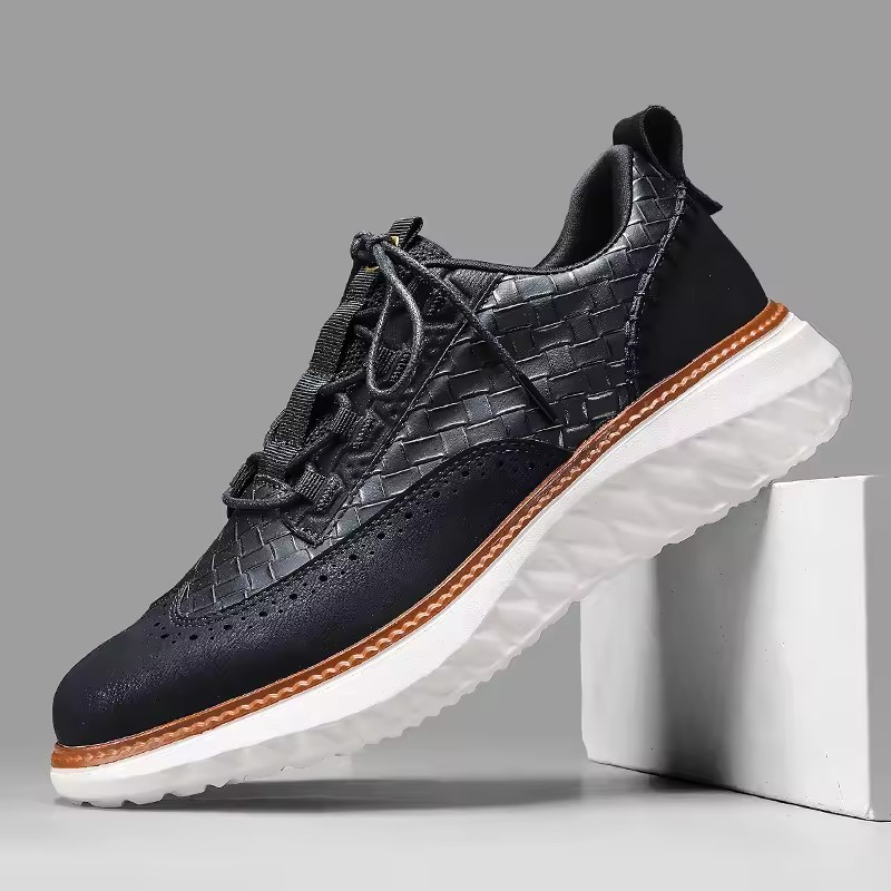 Maximilian | Stilvolle Brogue Leder Sneakers für Herren