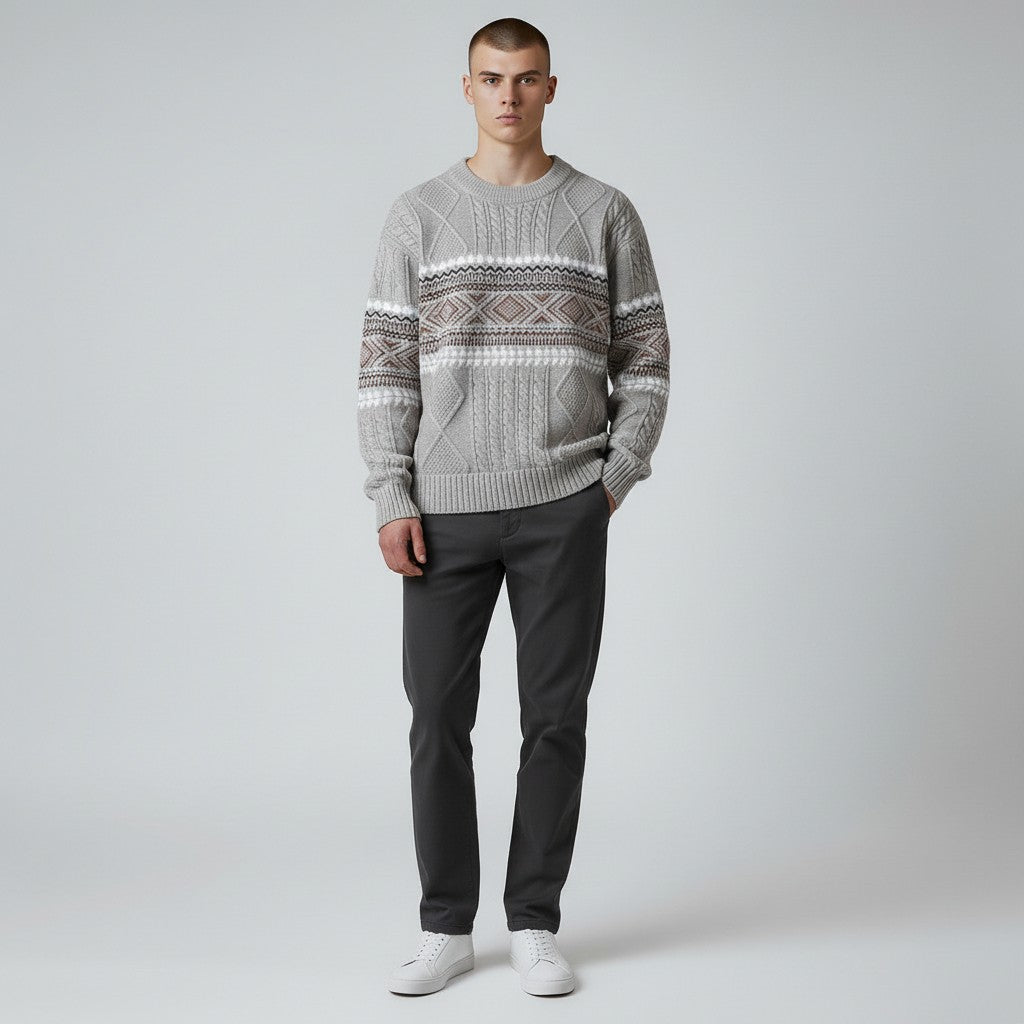 Elena | Stylischer Herren-Strickpullover nordisch & warm