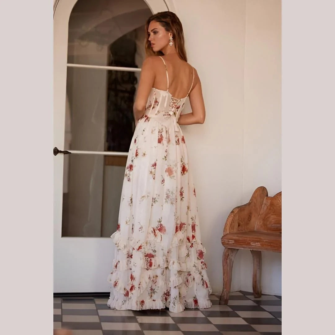 Clara | Midikleid mit romantischem Blumenmuster