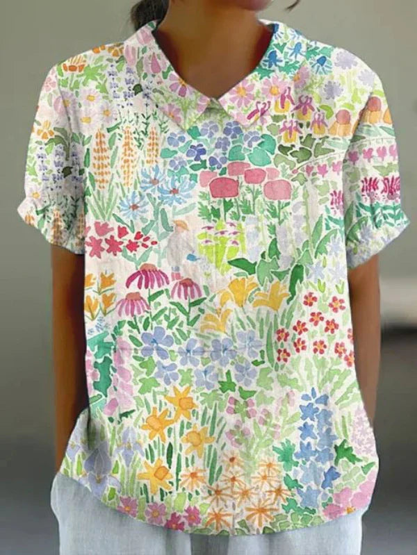Valerie | Elegante Bluse mit feinem Blumenmuster