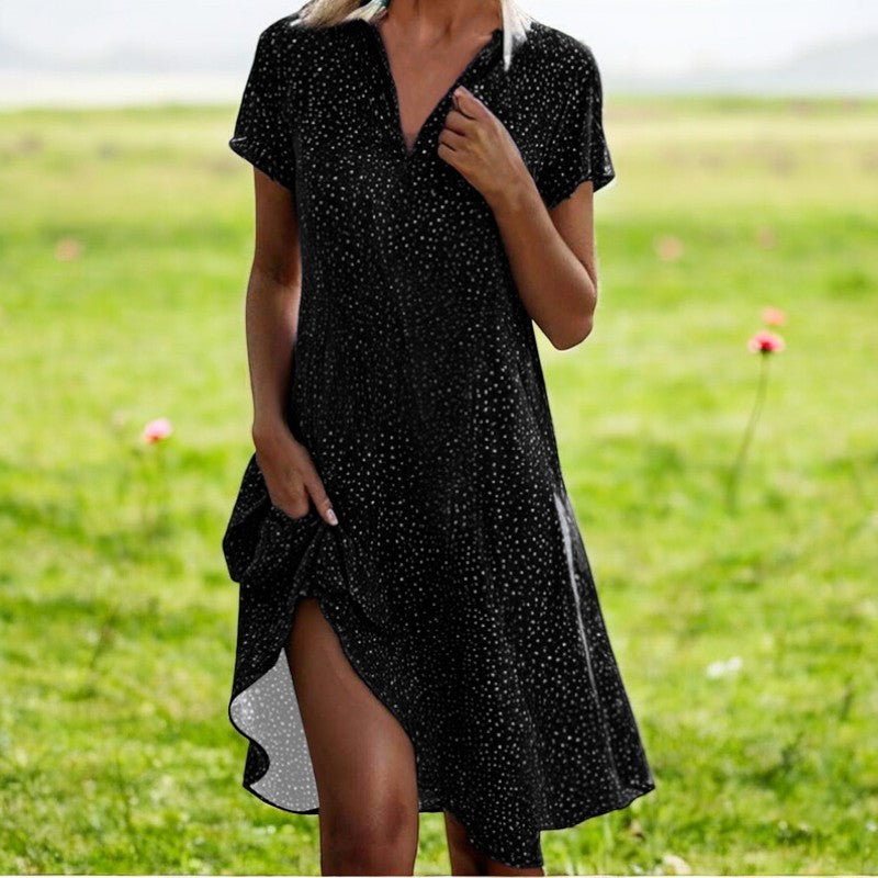 Amelie | Damen Midikleid V-Ausschnitt elegant und modern